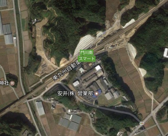 門川南スマートインターチェンジの場所