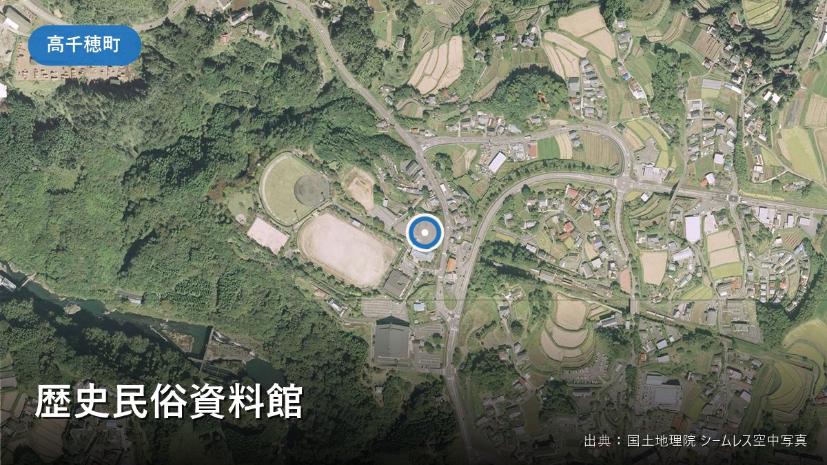 歴史民俗資料館 の空撮