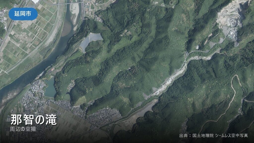 那智の滝 周辺（延岡市）の空撮