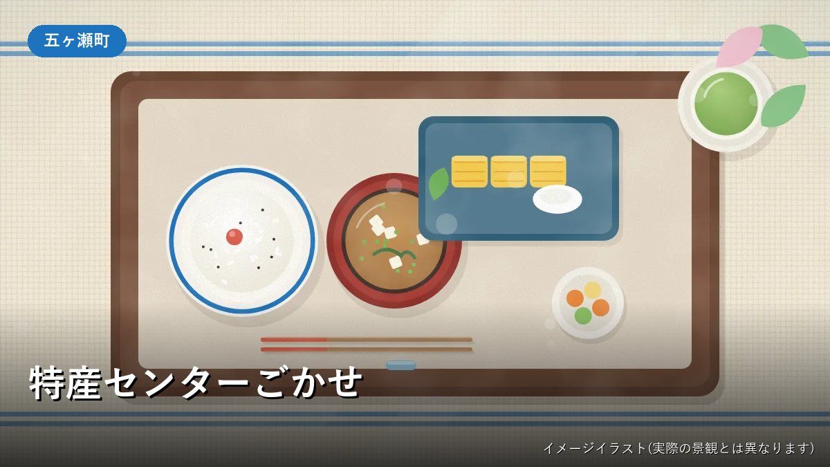 定食とお茶のイメージイラスト