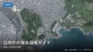 伊勢ヶ浜周辺の空中写真(日向市)