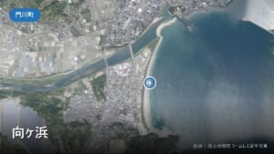 向ヶ浜（門川町）付近の空中写真