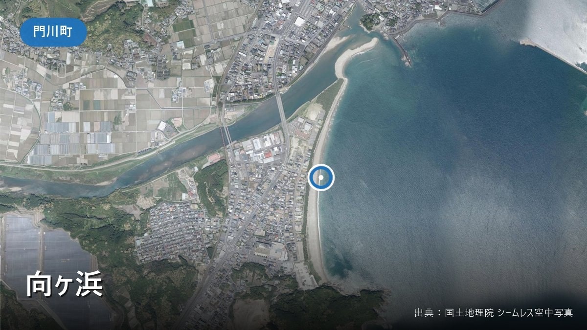 向ヶ浜（門川町）付近の空中写真