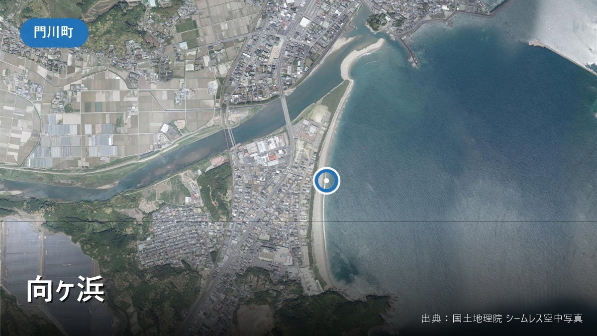 向ヶ浜（門川町）付近の空中写真