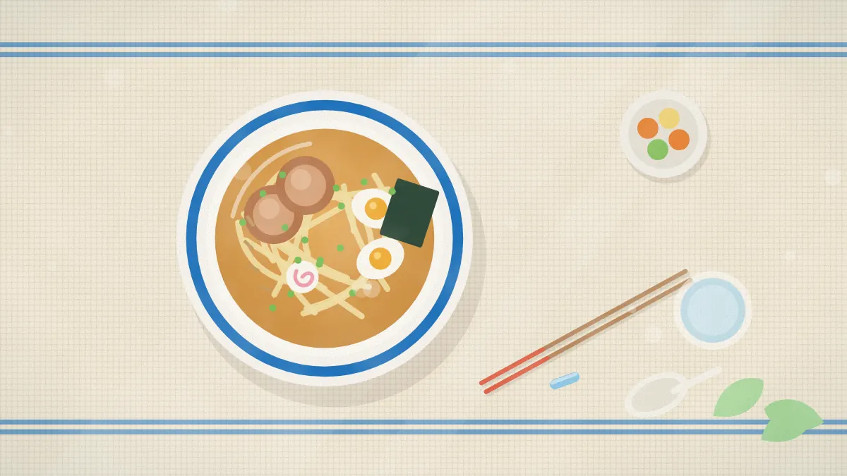 麺料理のイメージイラスト