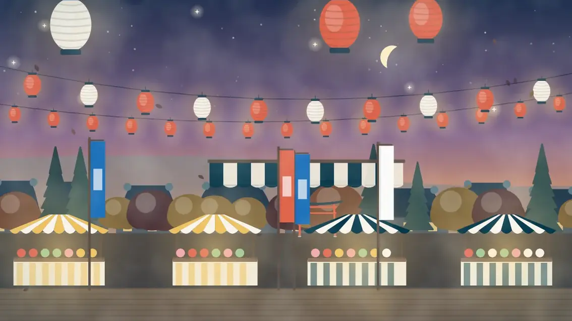 秋祭りのイメージイラスト