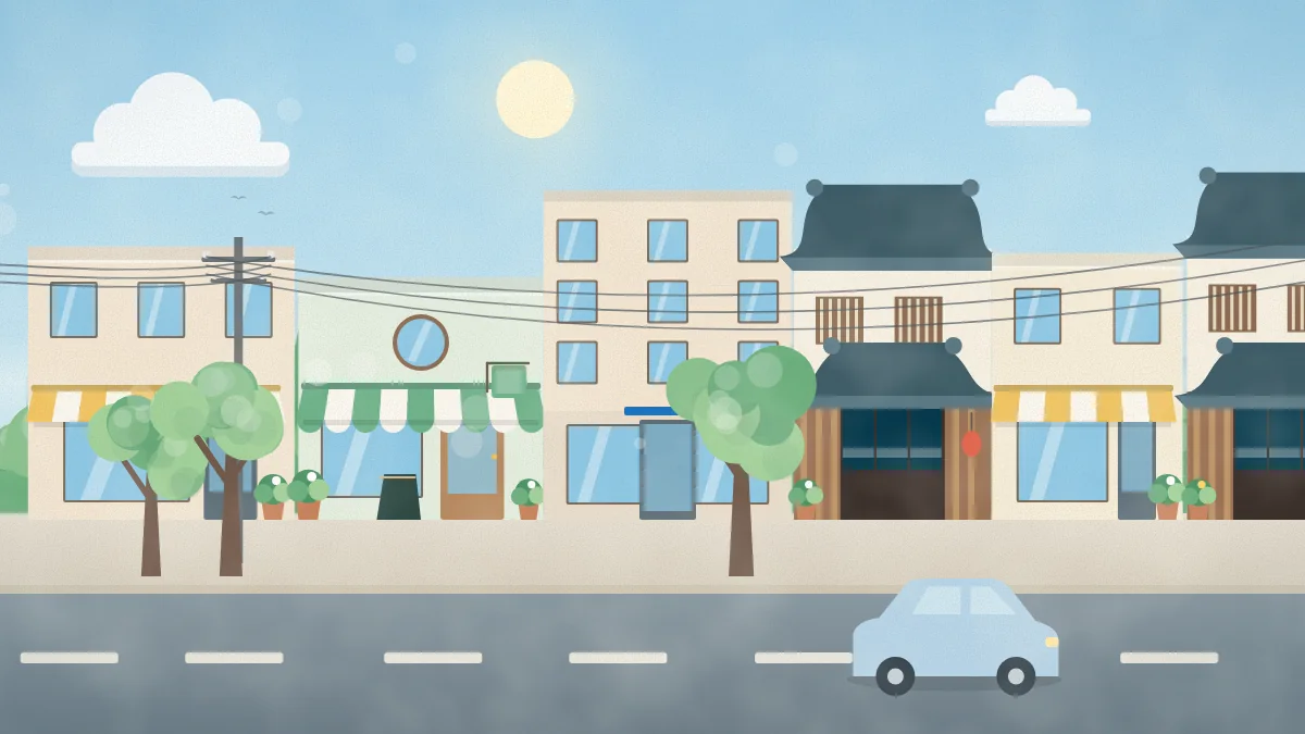 まち並み・お店のイメージイラスト