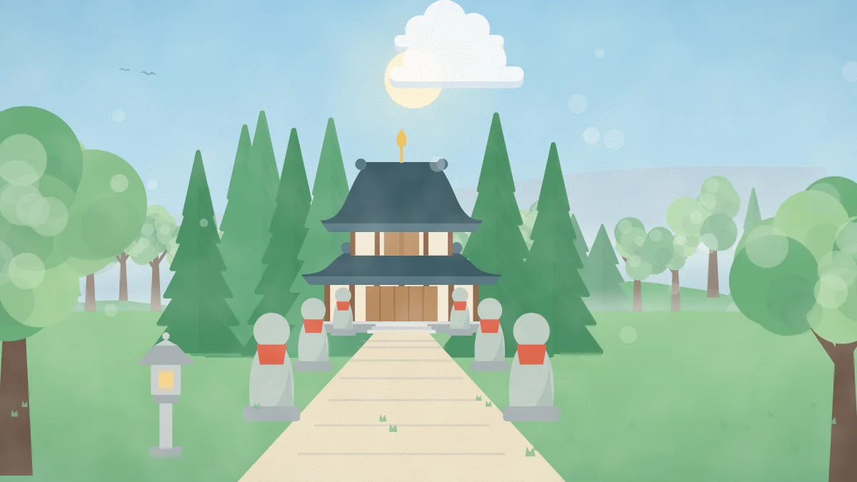 お寺・石仏のイメージイラスト