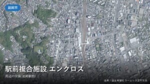 延岡駅前周辺の空中写真(国土地理院)