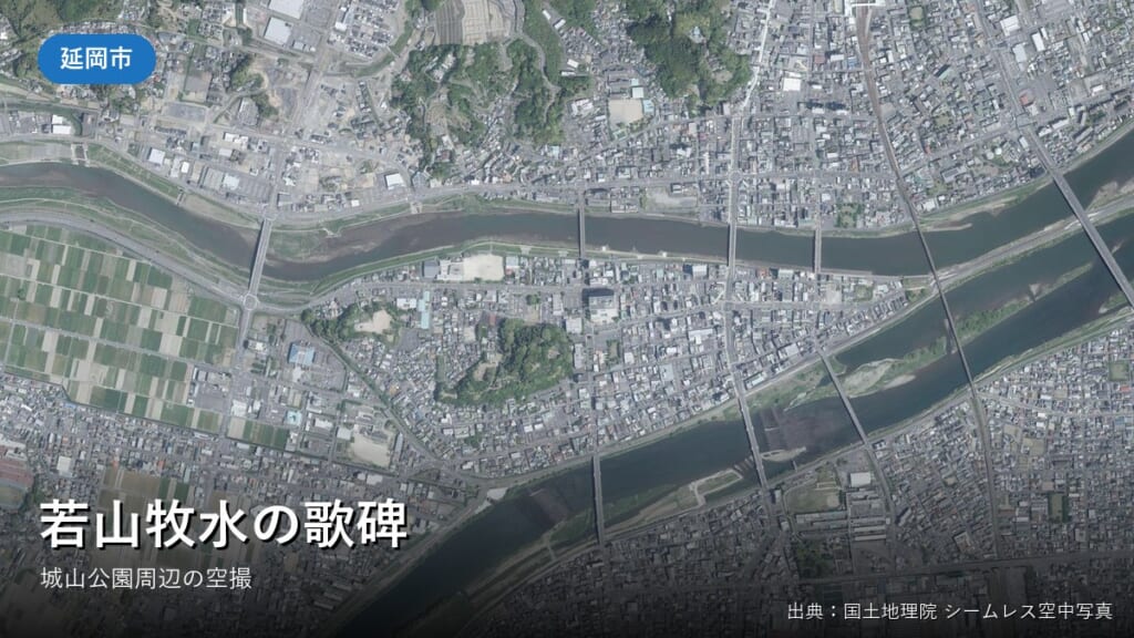 城山公園周辺の空中写真(国土地理院)