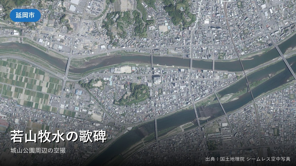 城山公園周辺の空中写真(国土地理院)