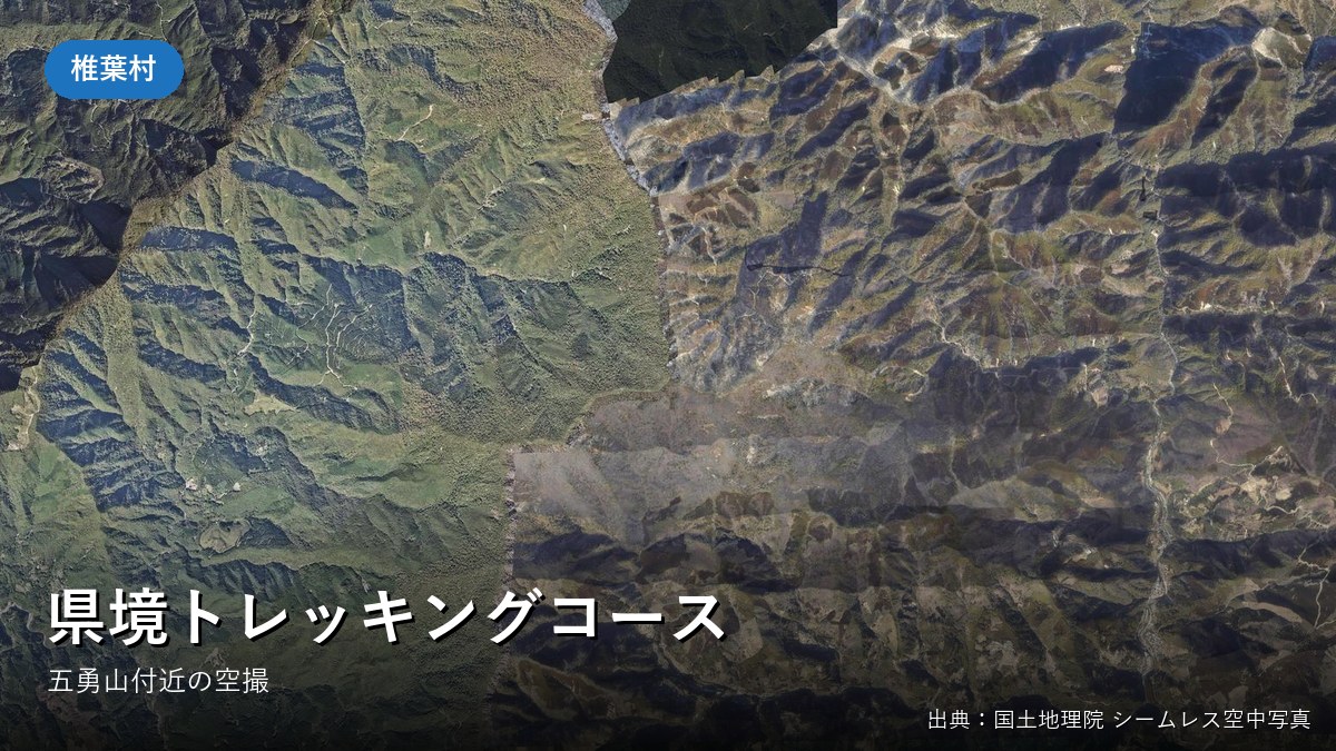 五勇山付近(椎葉村)の空中写真