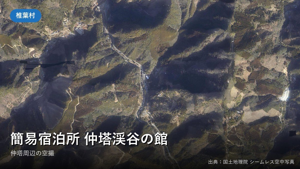 椎葉村仲塔周辺の空中写真